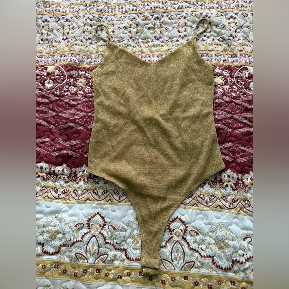 H&M Gold Shimmer bodysuit